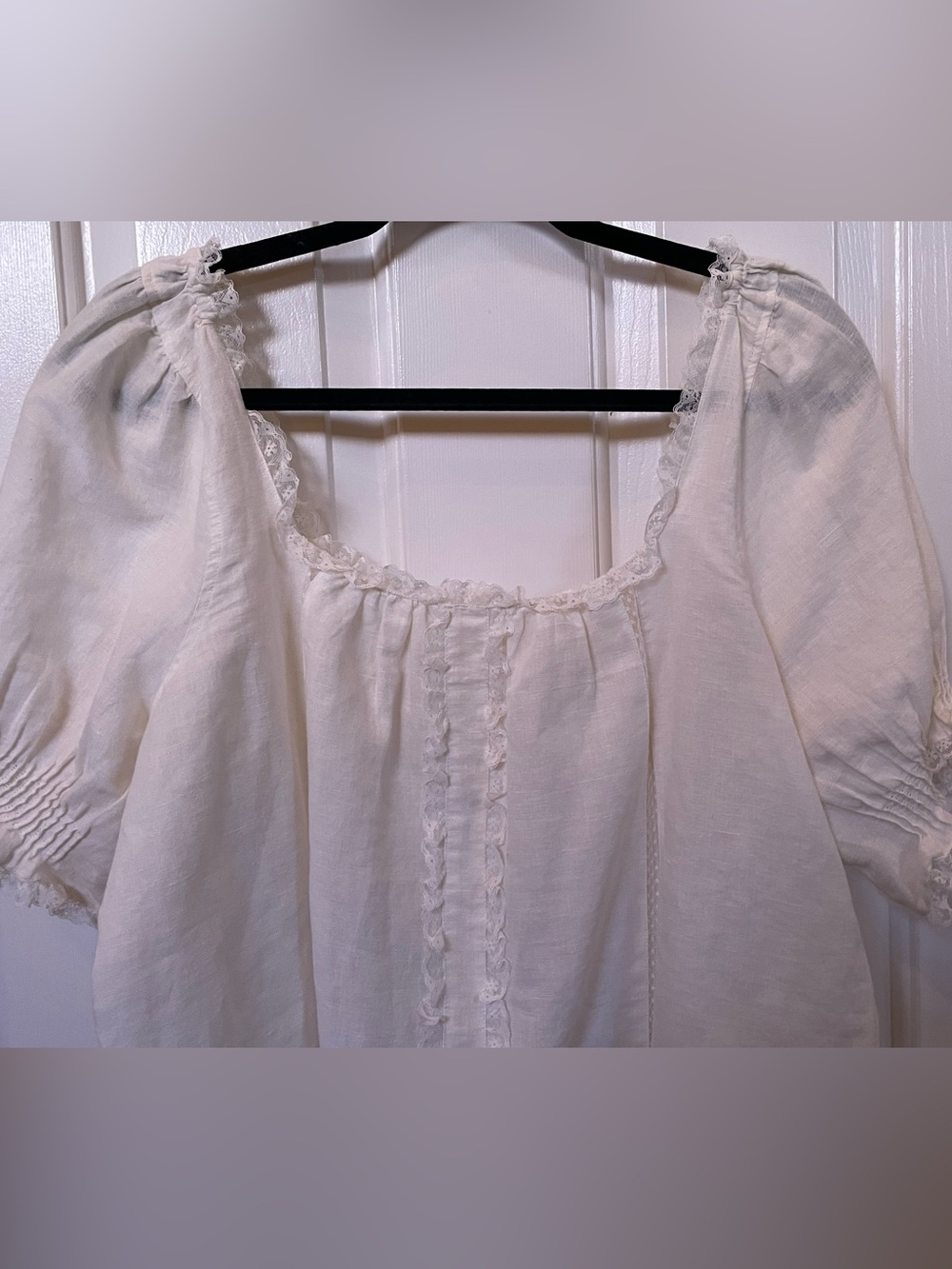 Sezane Frances Blouse in Ecru Size 8/Fr 40 - Picture 5 of 13